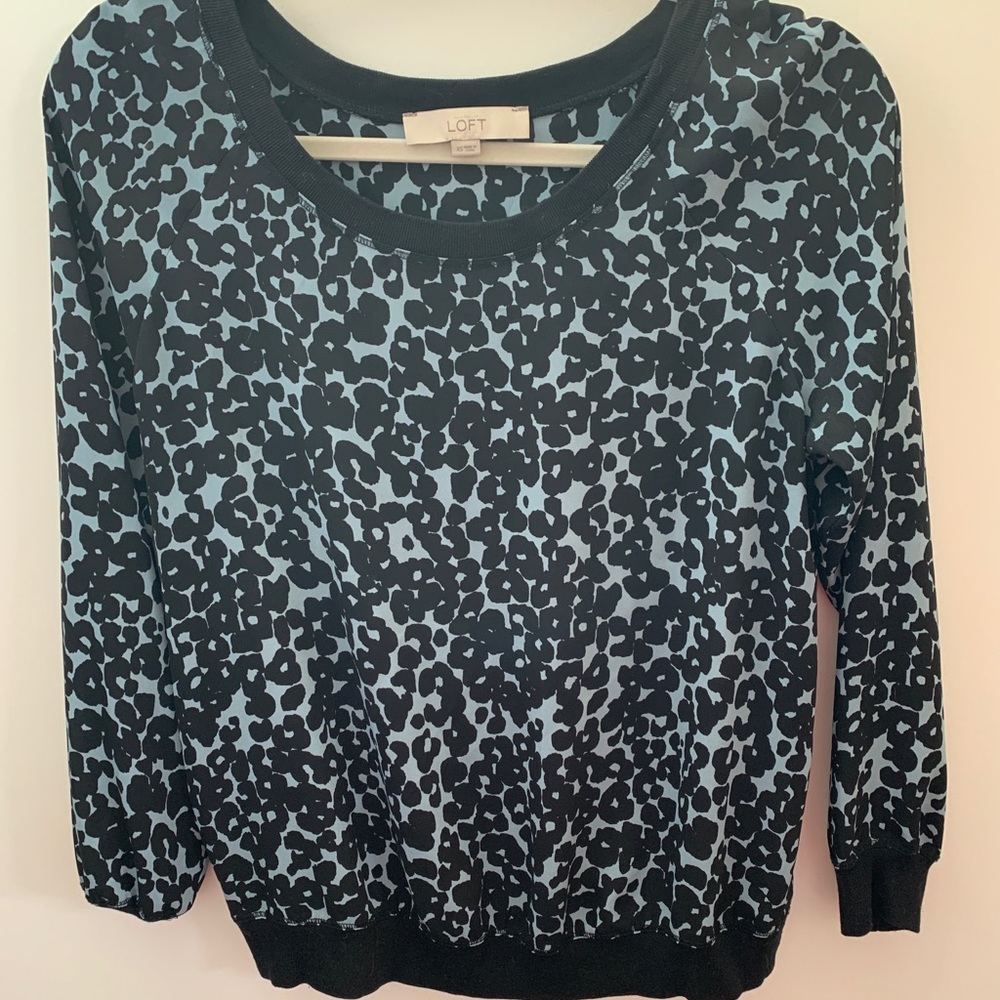 Black and blue blouse